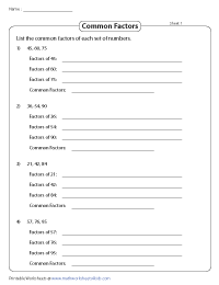 Finding Common Factors | 3 Numbers