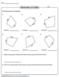 Perimeter of Kites | Integers - Level 2