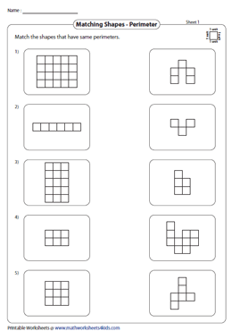 Match shapes with the same Perimeter