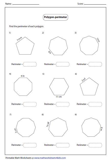 Easy Perimeter Worksheets Search Results Calendar 2015