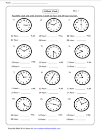 Reading Clocks in Two Formats