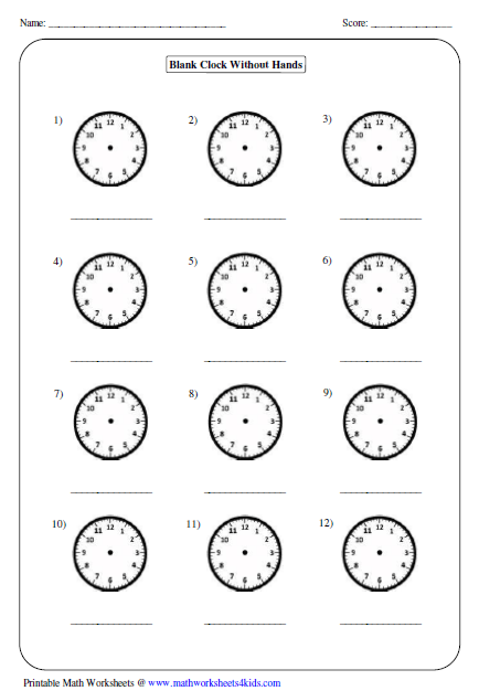 clock-faces-worksheet