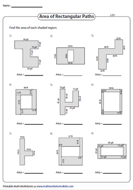 area of rectilinear figures worksheets area of rectilinear figures