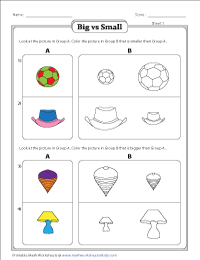 Big or Small Worksheets - Reaching Exceptional Learners