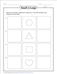 Circle The Big School Things, Find Big Or Small Worksheet For