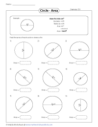 Circumference And Area Of Circles Worksheets