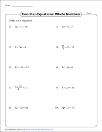 Multi Step Equations With Fractions Worksheet / 24 Multi Step Equations