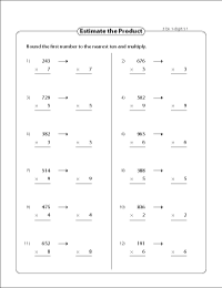 Use rounding to the nearest 10 to estimate for multiplication and