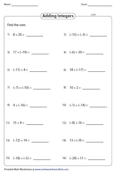 absolute-value-adding-and-subtracting-integers-worksheet