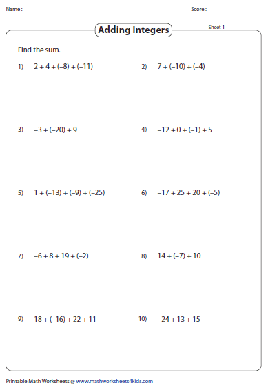 integer word problems grade 7 with answers pdf missioninstruction