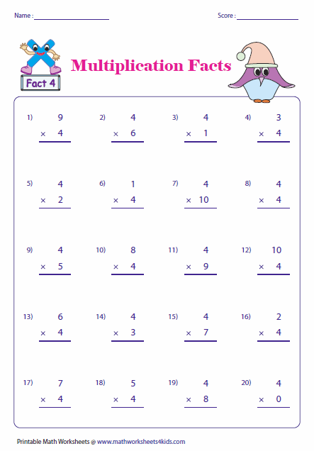 multiplication table worksheetfun Worksheets Facts Multiplication
