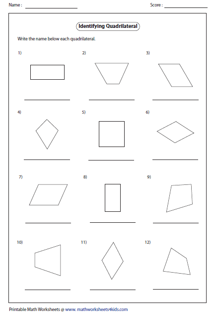 quadrilateral-worksheets