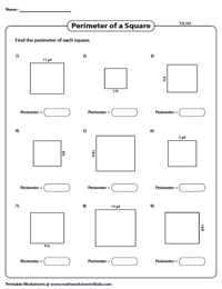 perimeter of a rectangle worksheet