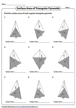Surface Area Of Triangular Pyramid
