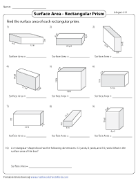 surface area of rectangle