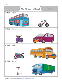 short and tall worksheets  Preschool math worksheets