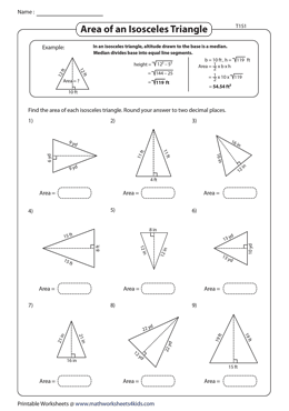 isosceles and equilateral triangles worksheet word problems
